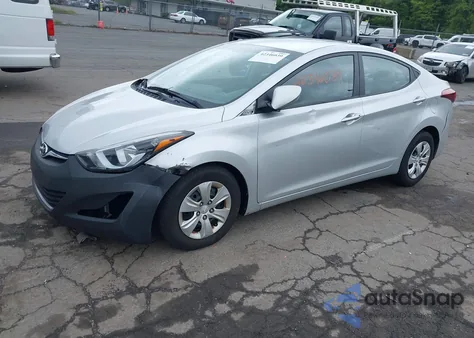 2016 Hyundai Elantra Se z USA, uszkodzony, nr VIN 5NPDH4AE7GH680200